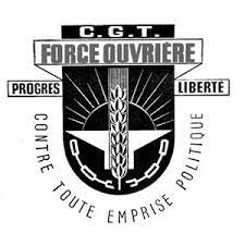 Logo de la CGT-FO « Progrès, Liberté, Contre toute emprise politique »